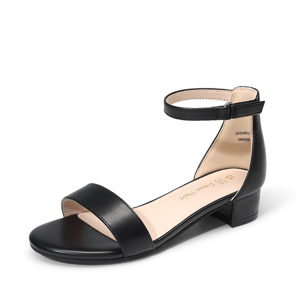 Girls’ Comfy Party Heels with Buckle Closure - BLACK -  0