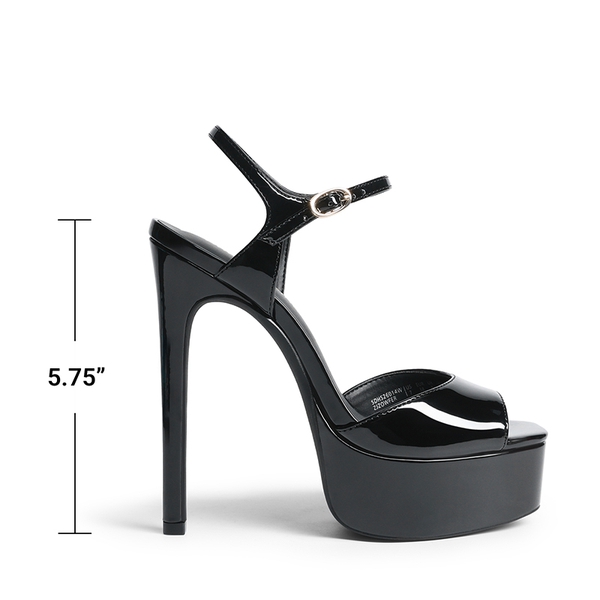 Women’s Platform Stiletto Heels with Cushioned Insole - BLACK-PAT - 3