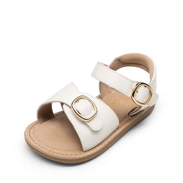 Toddler Girls’ Adjustable Strap Sandals - WHITE -  0