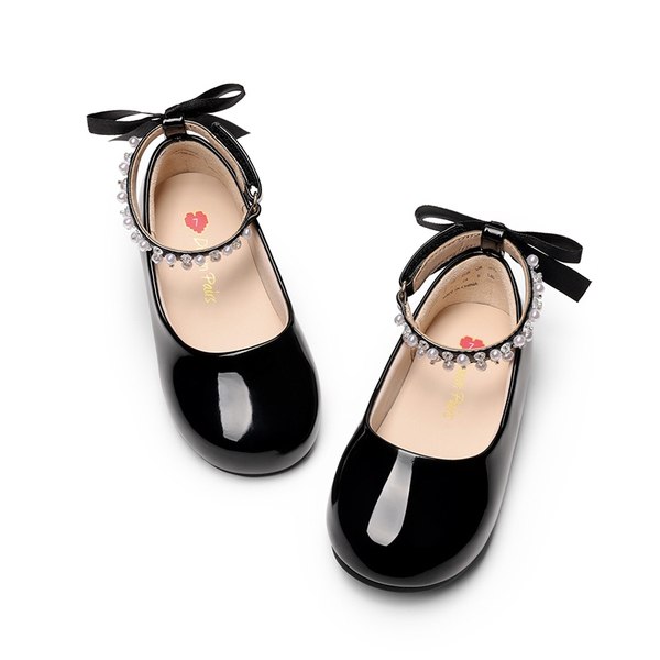 Girls’ Comfy Soft Flats with Arch Support - BLACK -  0