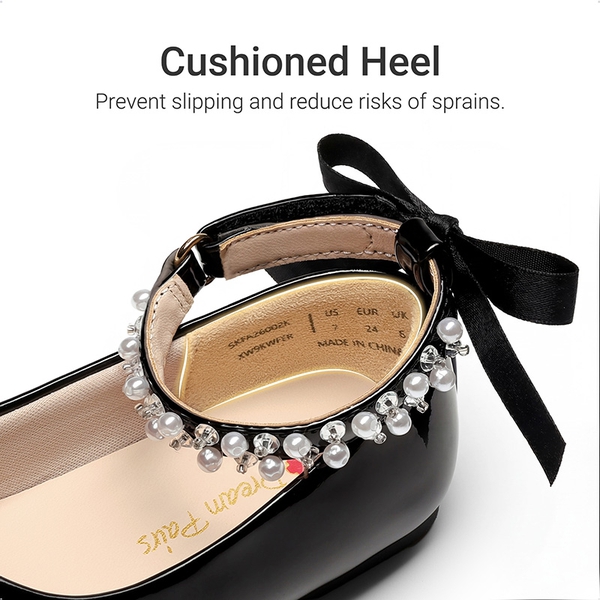 Girls’ Comfy Soft Flats with Arch Support - BLACK - 1
