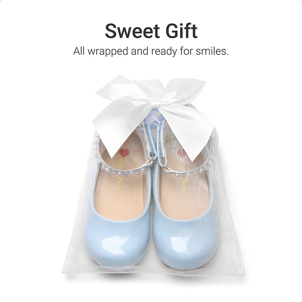 Girls’ Comfy Soft Flats with Arch Support - LIGHT BLUE - 4
