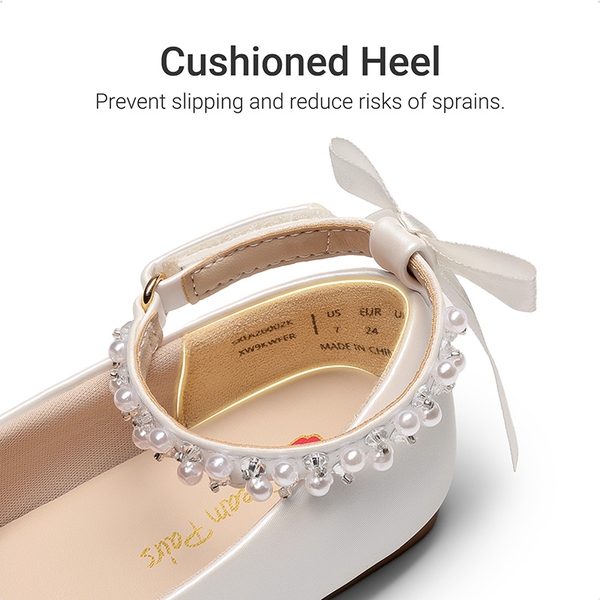 Girls’ Comfy Soft Flats with Arch Support - WHITE - 1