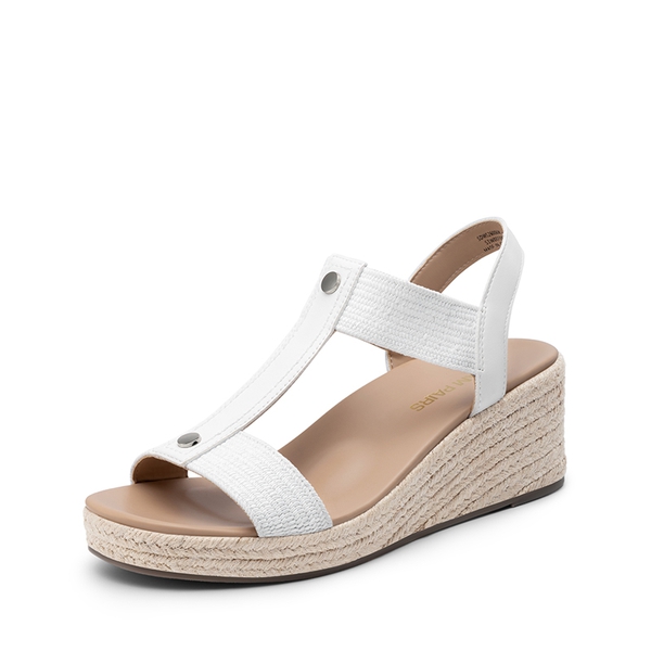 Women’s Comfortable Wedge Sandals - WHITE -  0