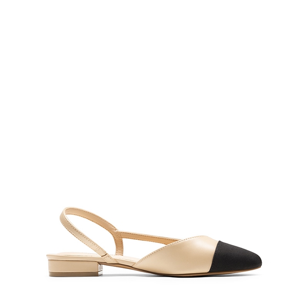 Women’s Cap Toe Slingback Flats - NUDE - 3