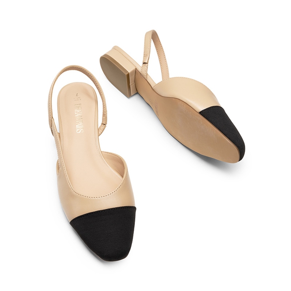 Women’s Cap Toe Slingback Flats - NUDE - 6