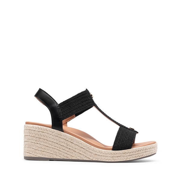 Women’s Comfortable Wedge Sandals - BLACK - 3