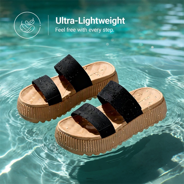Women’s Lightweight Water-Resistant Sandals - BLACK - 7