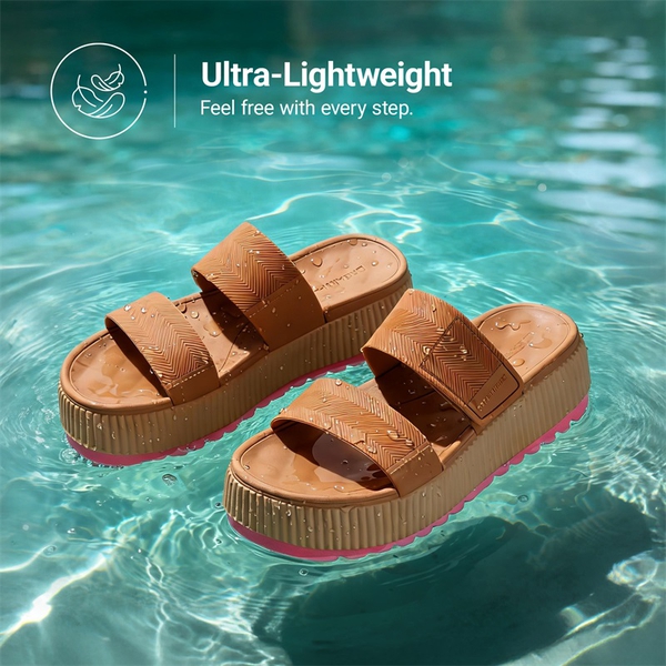 Women’s Lightweight Water-Resistant Sandals - CAMEL - 7