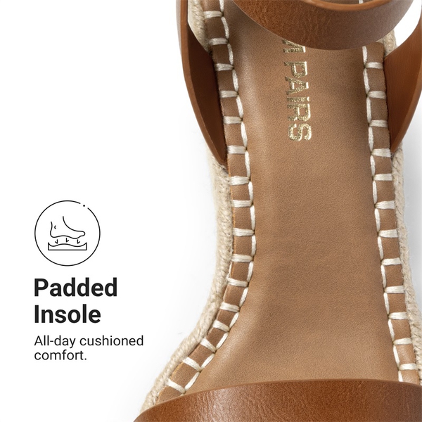 Women’s Chic Wedge Heel Sandals - BROWN - 6