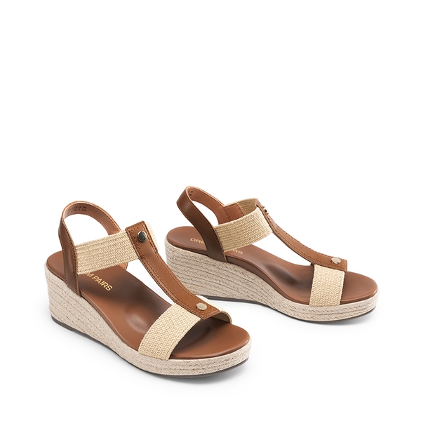 Women’s Comfortable Wedge Sandals - BROWN - 4