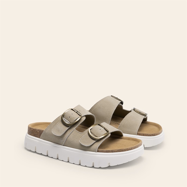Women’s Platform Slide Sandals - BEIGE - 4