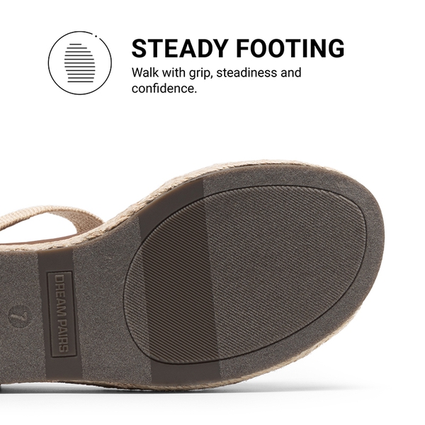 Women’s Comfortable Wedge Sandals - BROWN - 6