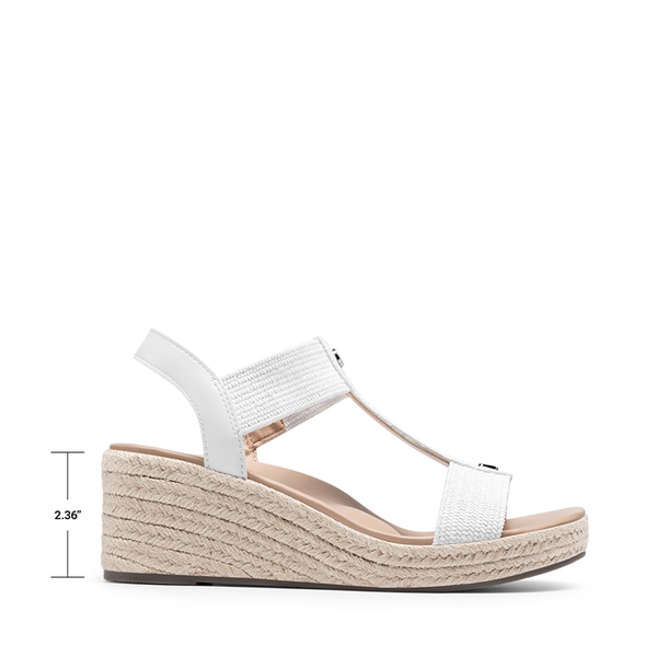 Women’s Comfortable Wedge Sandals - WHITE - 8