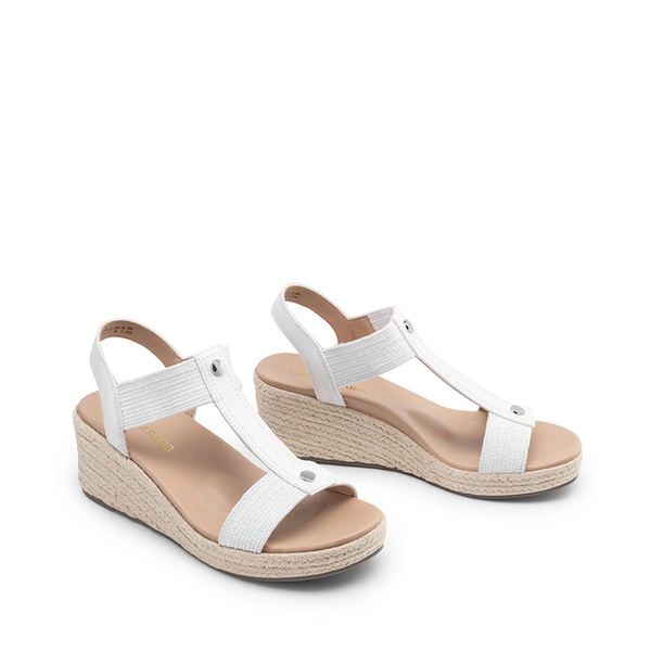 Women’s Comfortable Wedge Sandals - WHITE - 4