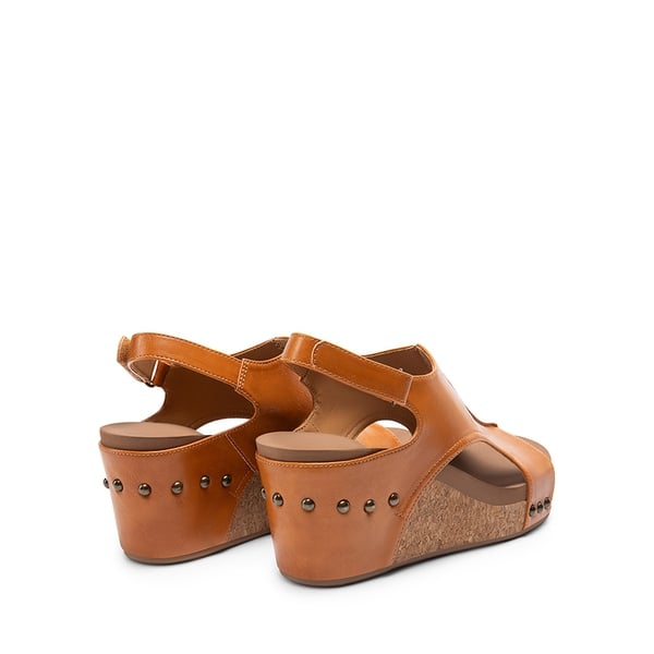 Practical Wedge Heel Sandals - TAN - 3