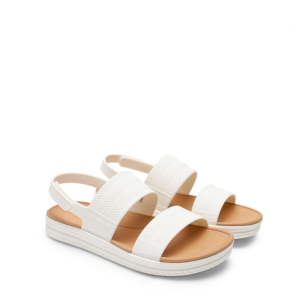Women’s Lightweight Flat Sandals - WHITE - 4