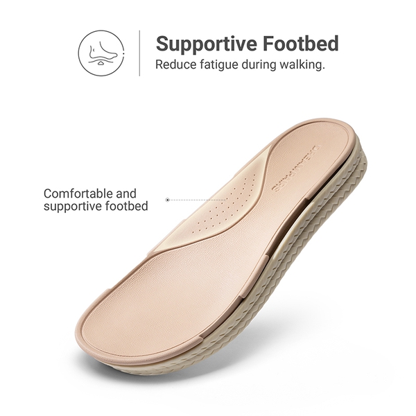Women’s Lightweight Flat Sandals - WHITE - 5