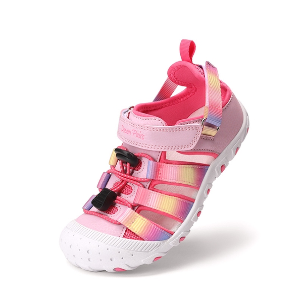 Kids’ Kick-Proof Closed Toe Sport Sandals - PINK/RAINBOW -  0