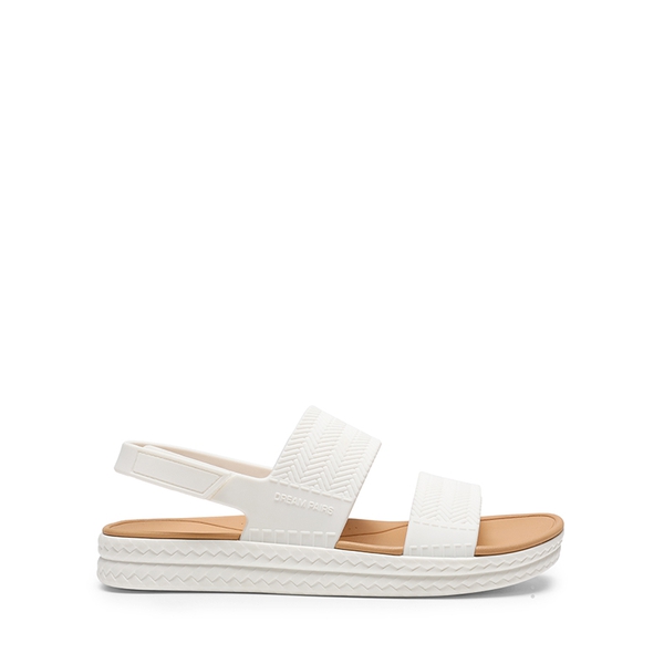 Women’s Lightweight Flat Sandals - WHITE - 3