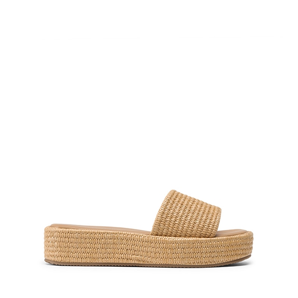 Women’s Woven Strap Slip-Resistant Espadrille Sandals - BROWN - 3