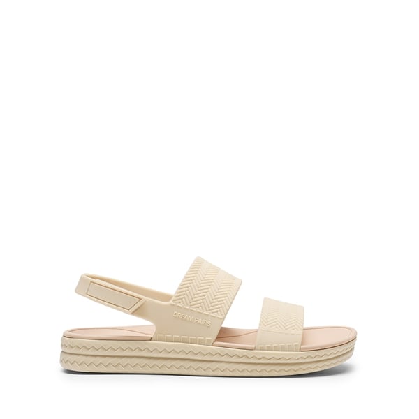 Women’s Lightweight Flat Sandals - BEIGE - 3