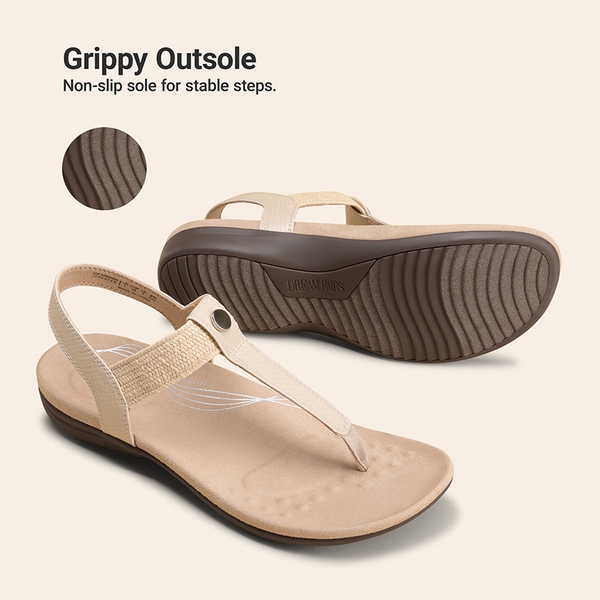 Women’s Orthopedic Arch Support Sandals - NUDE - 5