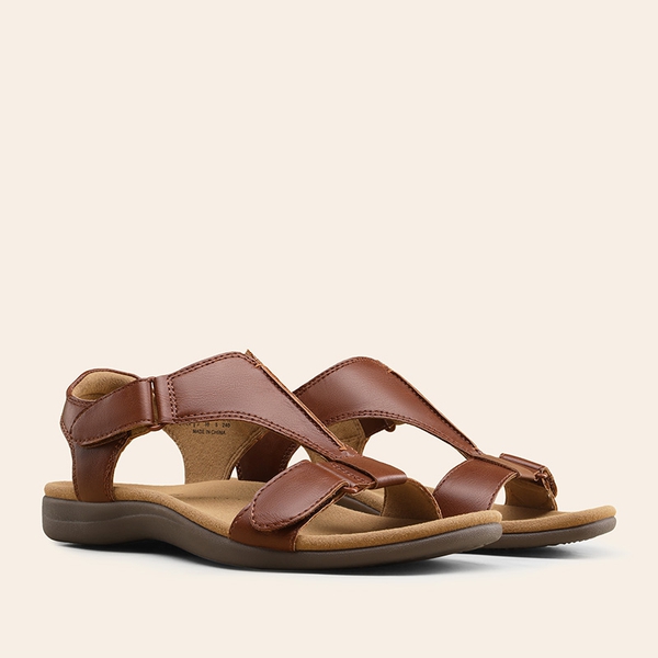 Women’s Dual Midsole Arch Support Sandals - BROWN - 4