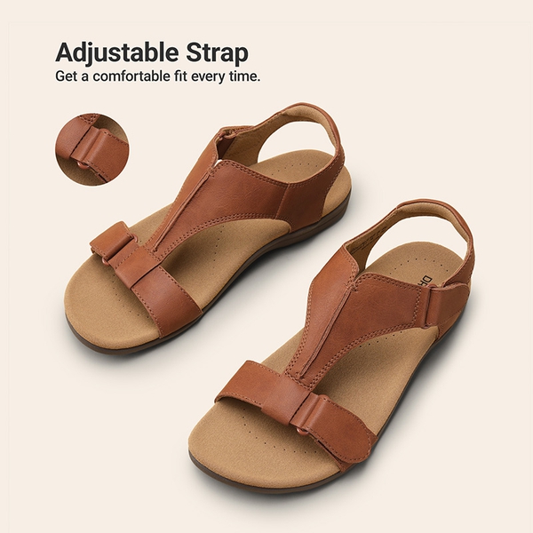 Women’s Dual Midsole Arch Support Sandals - TAN - 6