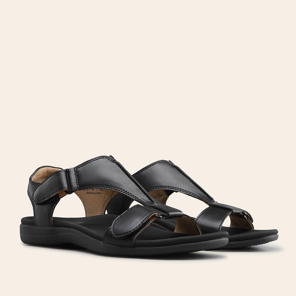 Women’s Dual Midsole Arch Support Sandals - ALL BLACK - 4