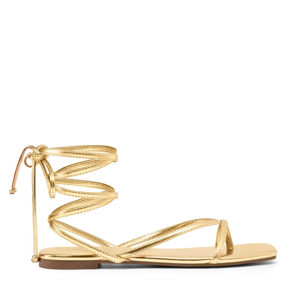 Women’s Lace-up Strappy Gladiator Sandals - GOLD - 3