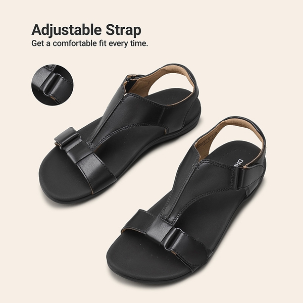 Women’s Dual Midsole Arch Support Sandals - ALL BLACK - 6