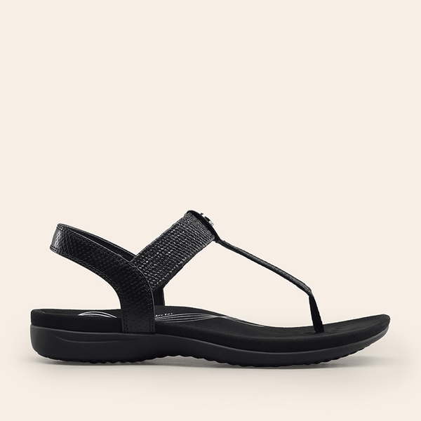 Women’s Orthopedic Arch Support Sandals - ALL BLACK - 3