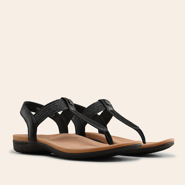 Women’s Orthopedic Arch Support Sandals - BLACK - 4