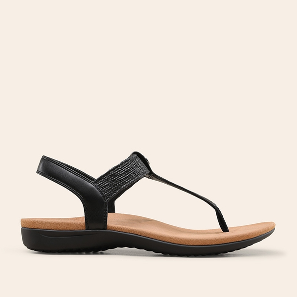 Women’s Orthopedic Arch Support Sandals - BLACK - 3