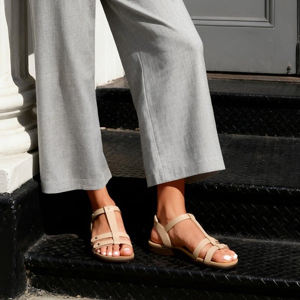 Women’s Modern Comfort Sandals with Arch Support - NUDE - 2