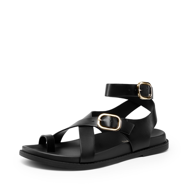 Women’s Flat Thong Sandals with Arch Support - BLACK -  0