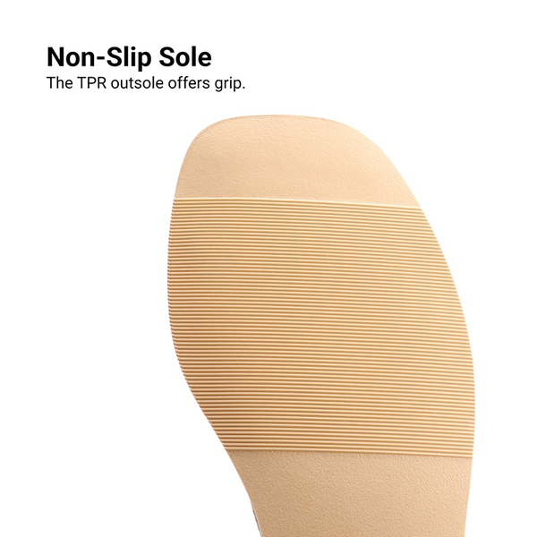 Women’s Strappy Sandals with Metal Accents - NUDE - 7