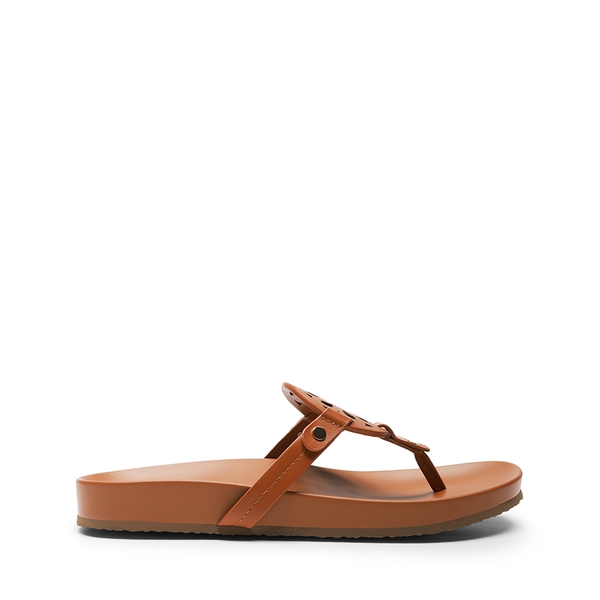 Women’s Stylish Slip-On Thong Sandals - BROWN - 3