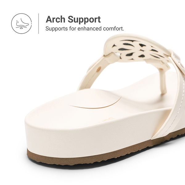 Women’s Stylish Slip-On Thong Sandals - BEIGE - 6