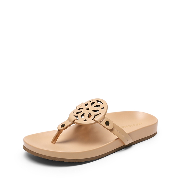 Women’s Stylish Slip-On Thong Sandals - NUDE -  0