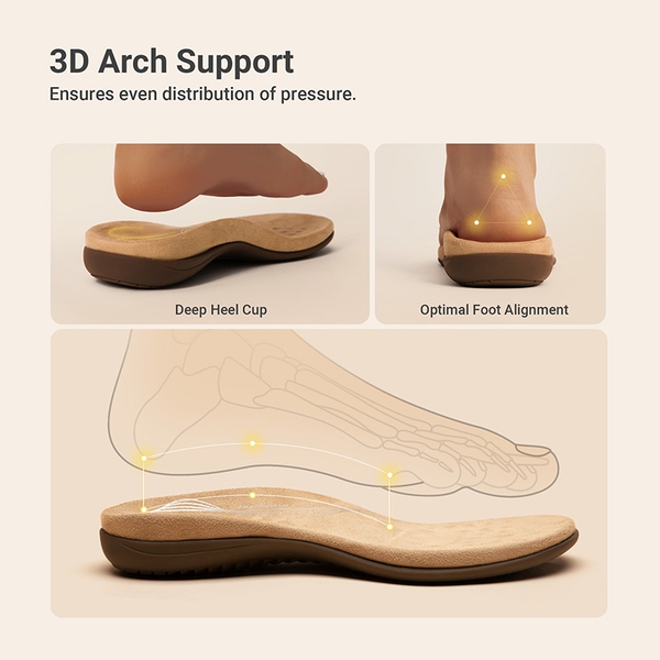 Women’s Arch Support Thong Sandals - BROWN - 6