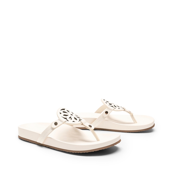 Women’s Stylish Slip-On Thong Sandals - BEIGE - 4