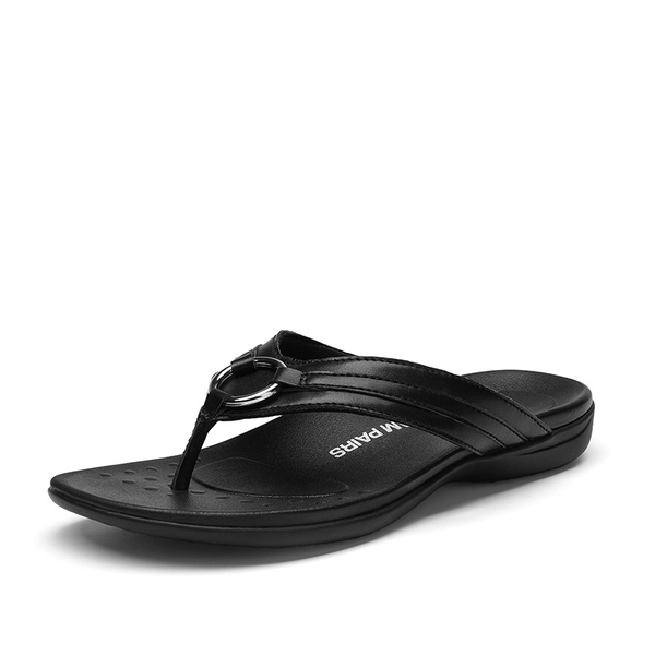 Women’s Arch Support Thong Sandals - ALL BLACK -  0