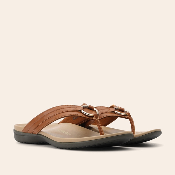 Women’s Arch Support Thong Sandals - BROWN - 4