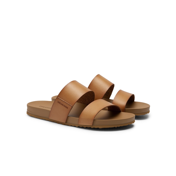 Women’s Double Strap Lightweight Slide Sandals - NATURAL - 4
