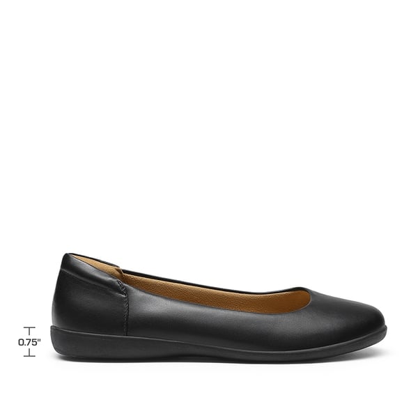 Ascenelle Comfortable Round Toe Ballet Flats - BLACK - 2