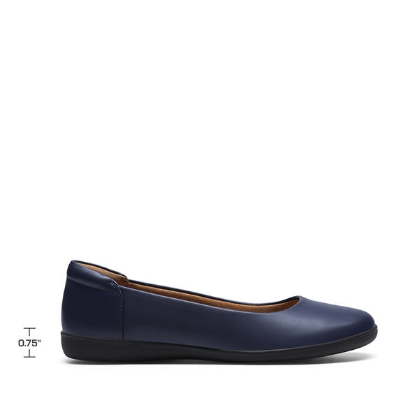 Comfortable Round Toe Ballet Flats - NAVY - 2