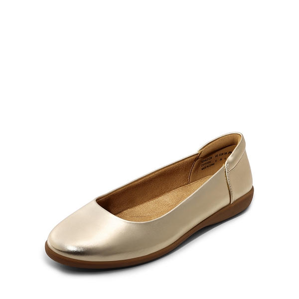 Comfortable Round Toe Ballet Flats - GOLD -  0