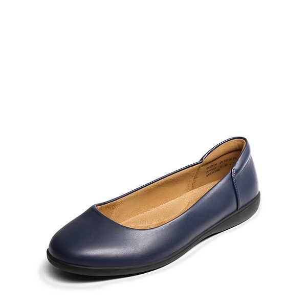 Comfortable Round Toe Ballet Flats - NAVY -  0